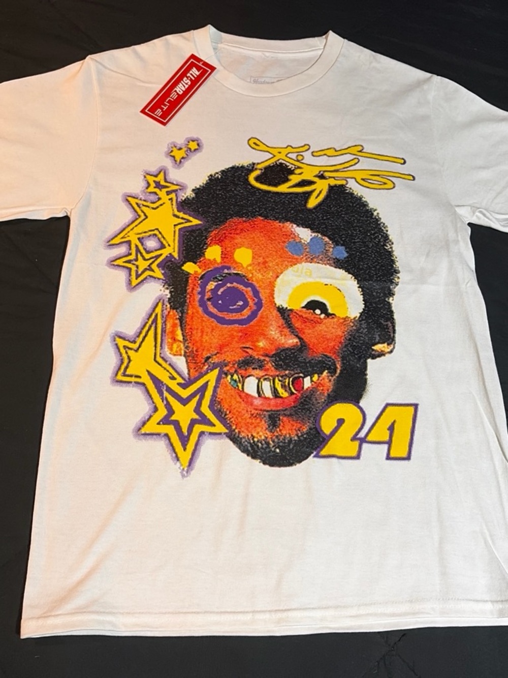 Men's White Graphic Kobe 24 Short Sleeve Tee - Signature Print